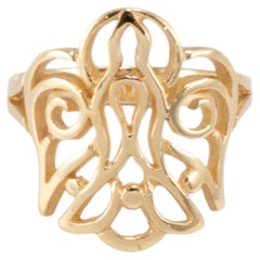 James Avery Vertired 14K Gelbgold Taube Engel Cocktail-Ring