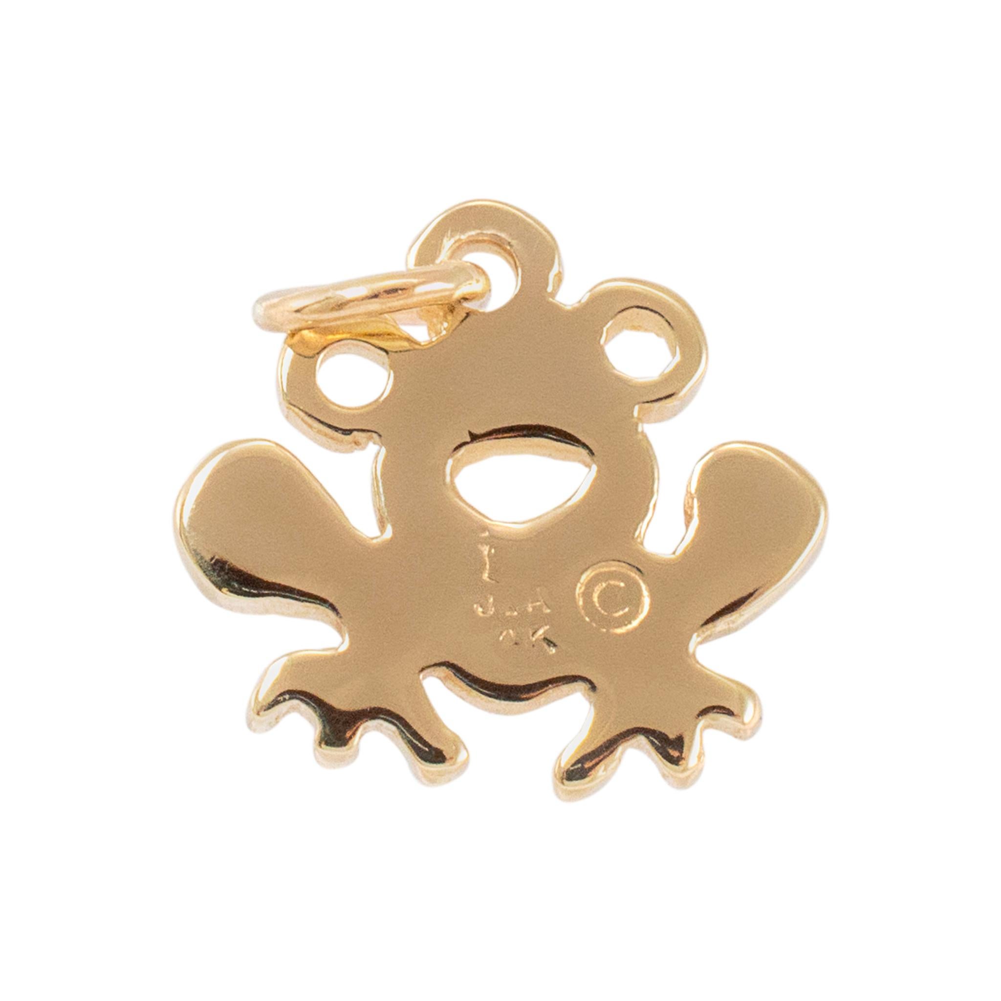 Marchio: James Avery

Genere: Donna

Tipo di metallo: Oro giallo 14K

Lunghezza: 11,60 mm

Larghezza: 12.50 mm

Peso: 1.25 grammi

Ciondolo a forma di animale in oro giallo 14K lucido, realizzato dal designer. Il metallo è stato testato ed è