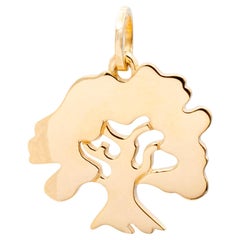 James Avery Retired 14K Yellow Gold Oak Tree Pendant