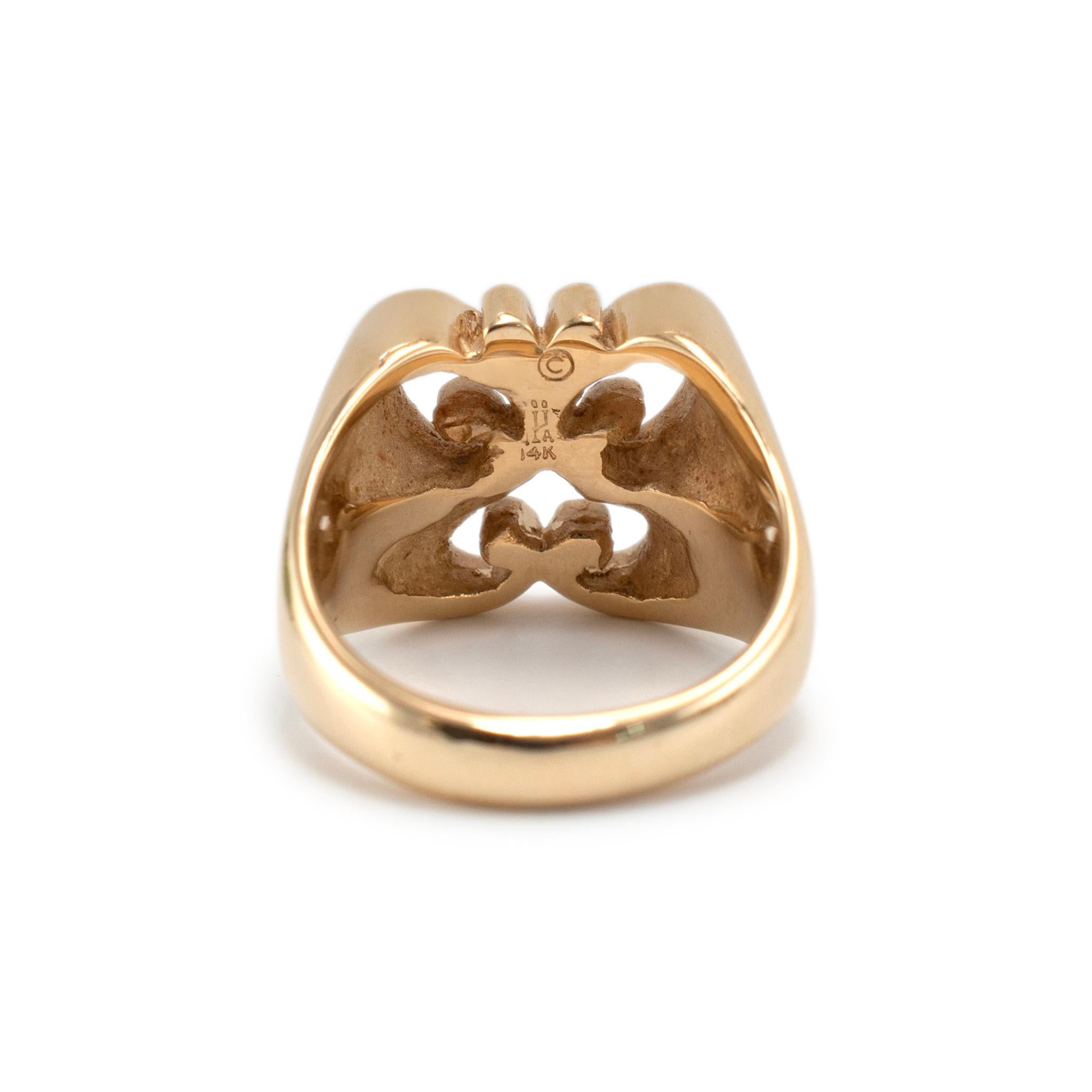 James Avery Vertired 14K Gelbgold Offener Frühlingsschmetterlings-Cocktailring 1