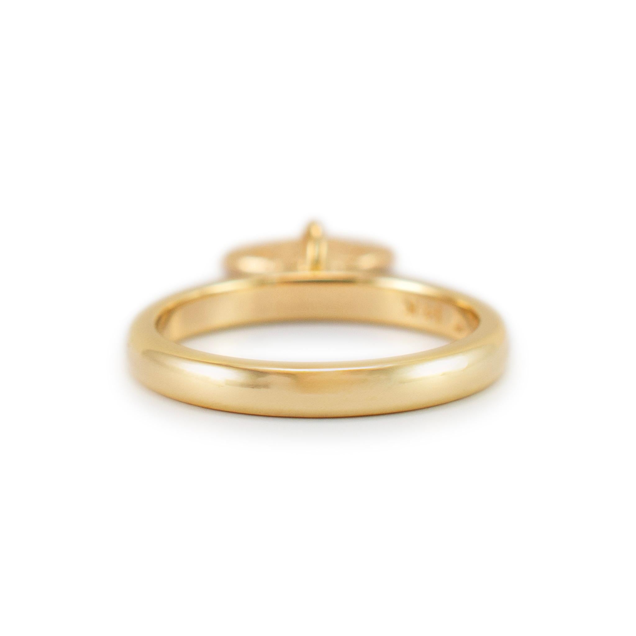 James Avery, bague jonc breloque en or jaune 14 carats avec pendentif en forme de dollar sable en vente 1