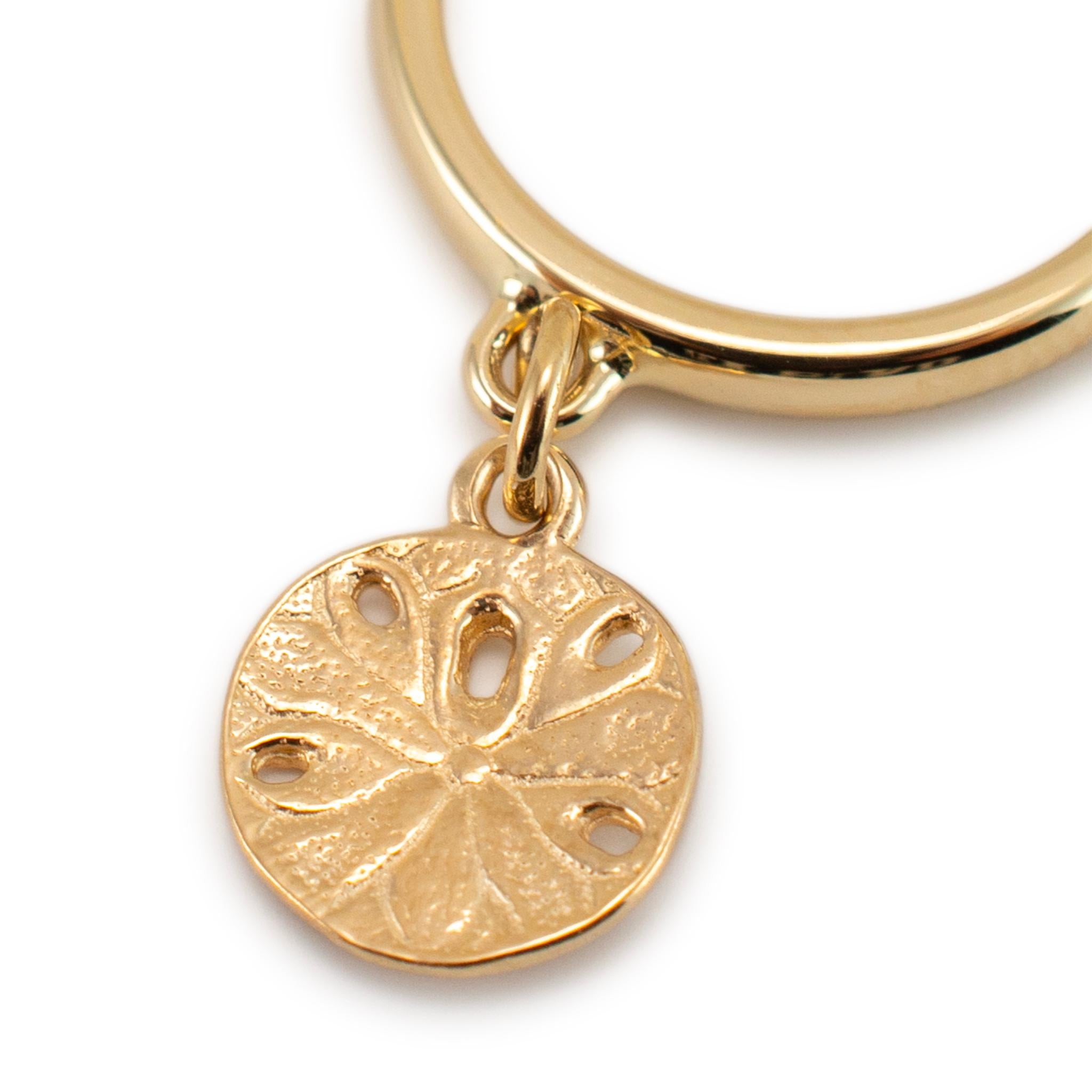 James Avery, bague jonc breloque en or jaune 14 carats avec pendentif en forme de dollar sable en vente 2
