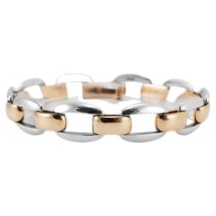 James Avery Retirado Plata de ley 925 Oro amarillo de 14 quilates Pulsera de lazo perdurable