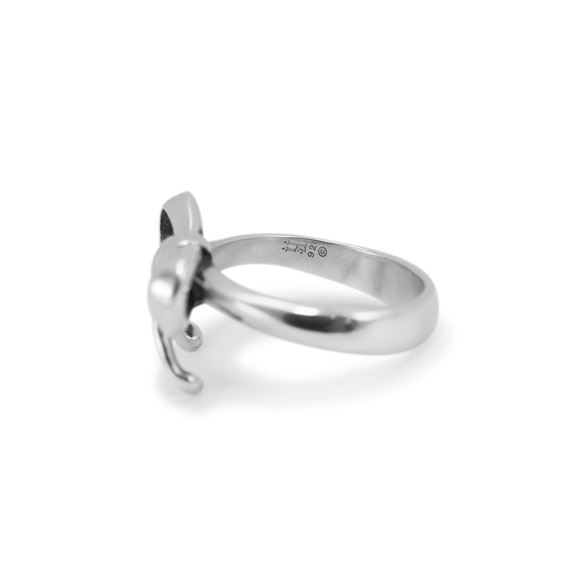 Women's James Avery Retired 925 Sterling Silver Bow Cocktail Ring For Sale