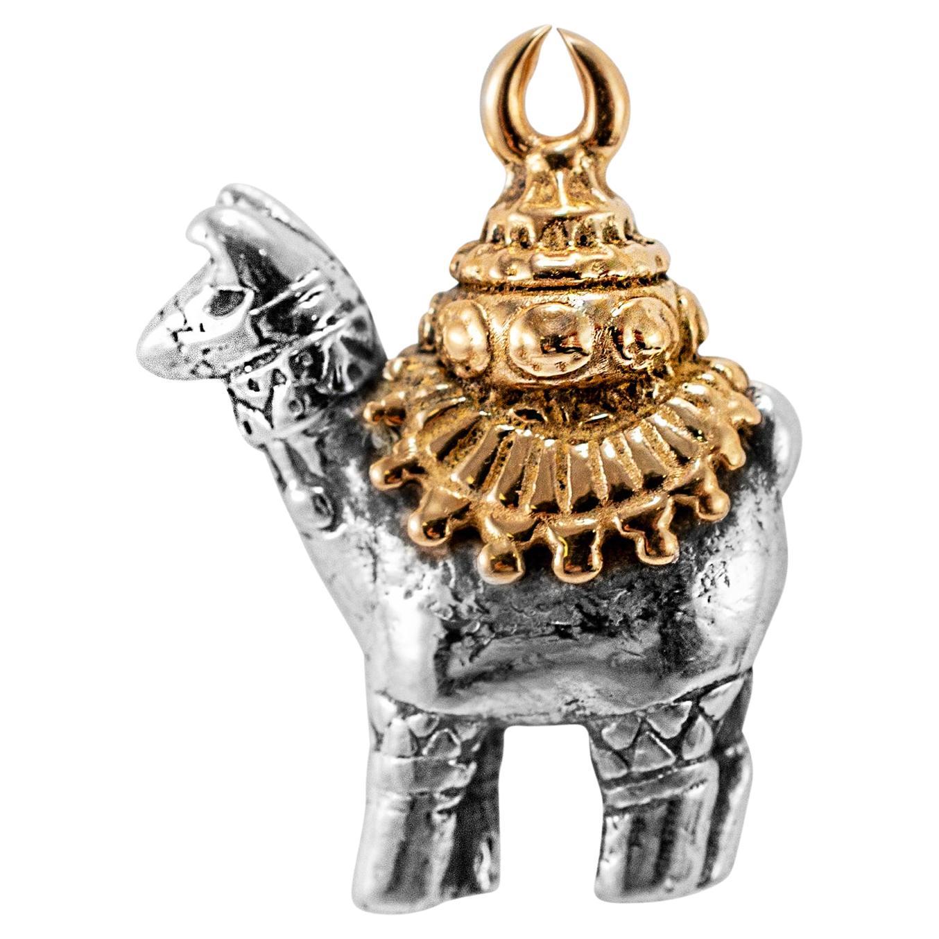 James Avery Retired 925 Sterling Silver & Bronze Llama Charm