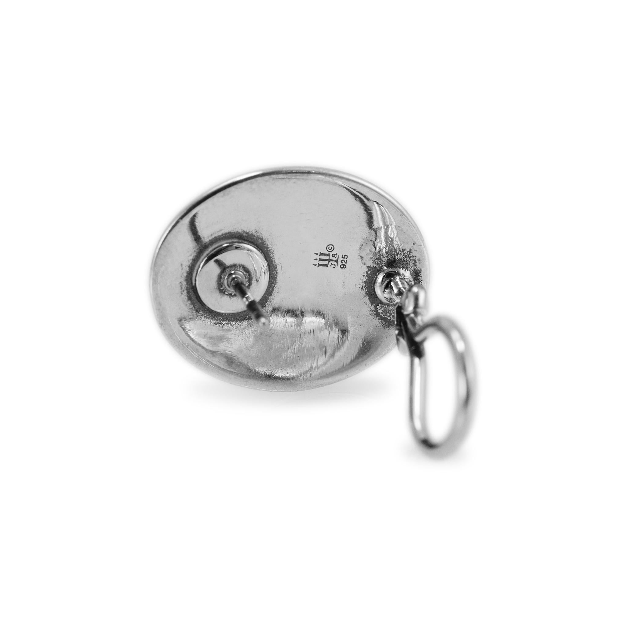 Women's James Avery Retired 925 Sterling Silver Ornate Scroll Clip on Stud Earrings