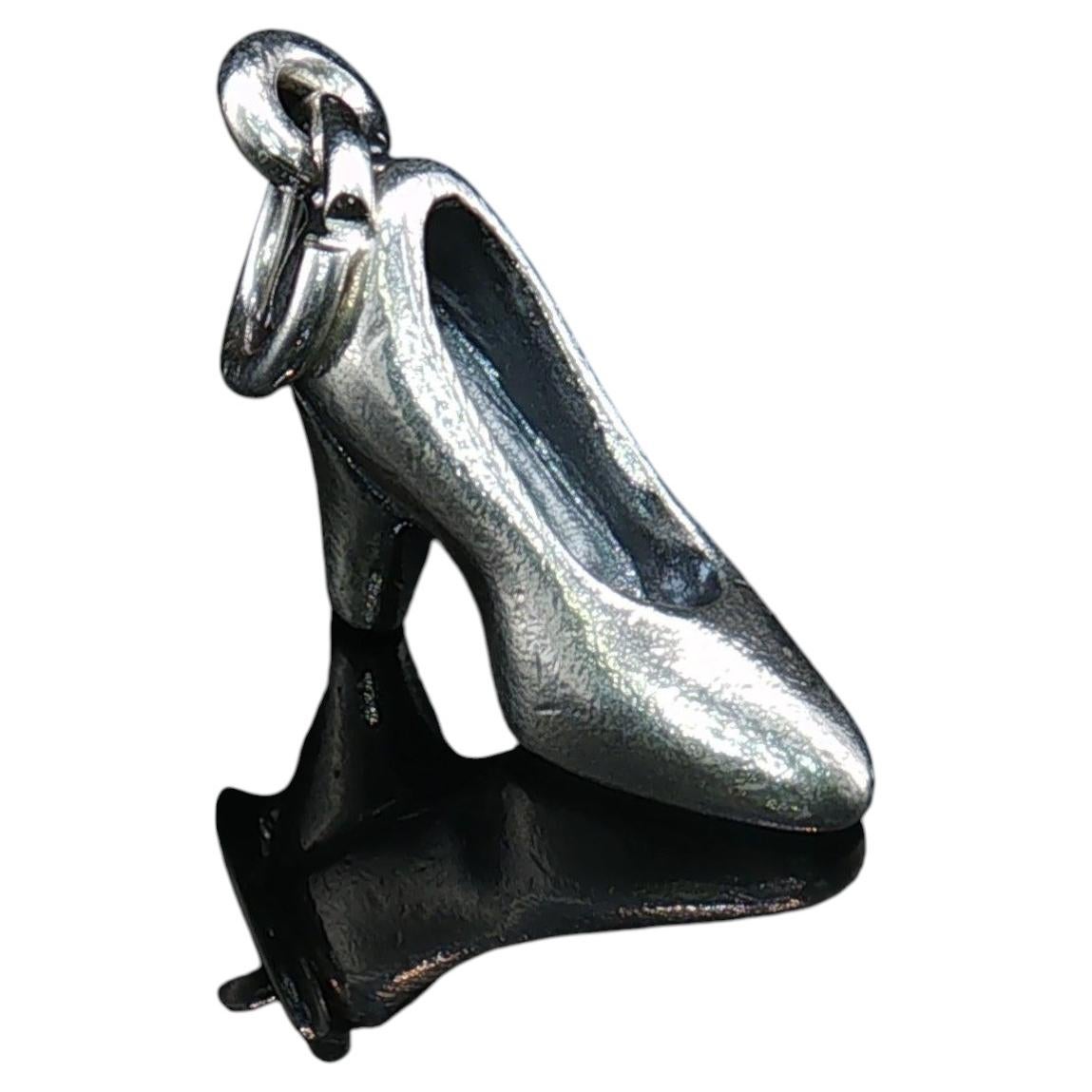 James Avery Retired High Heel Shoe Pendant Charm Sterling Silver 925