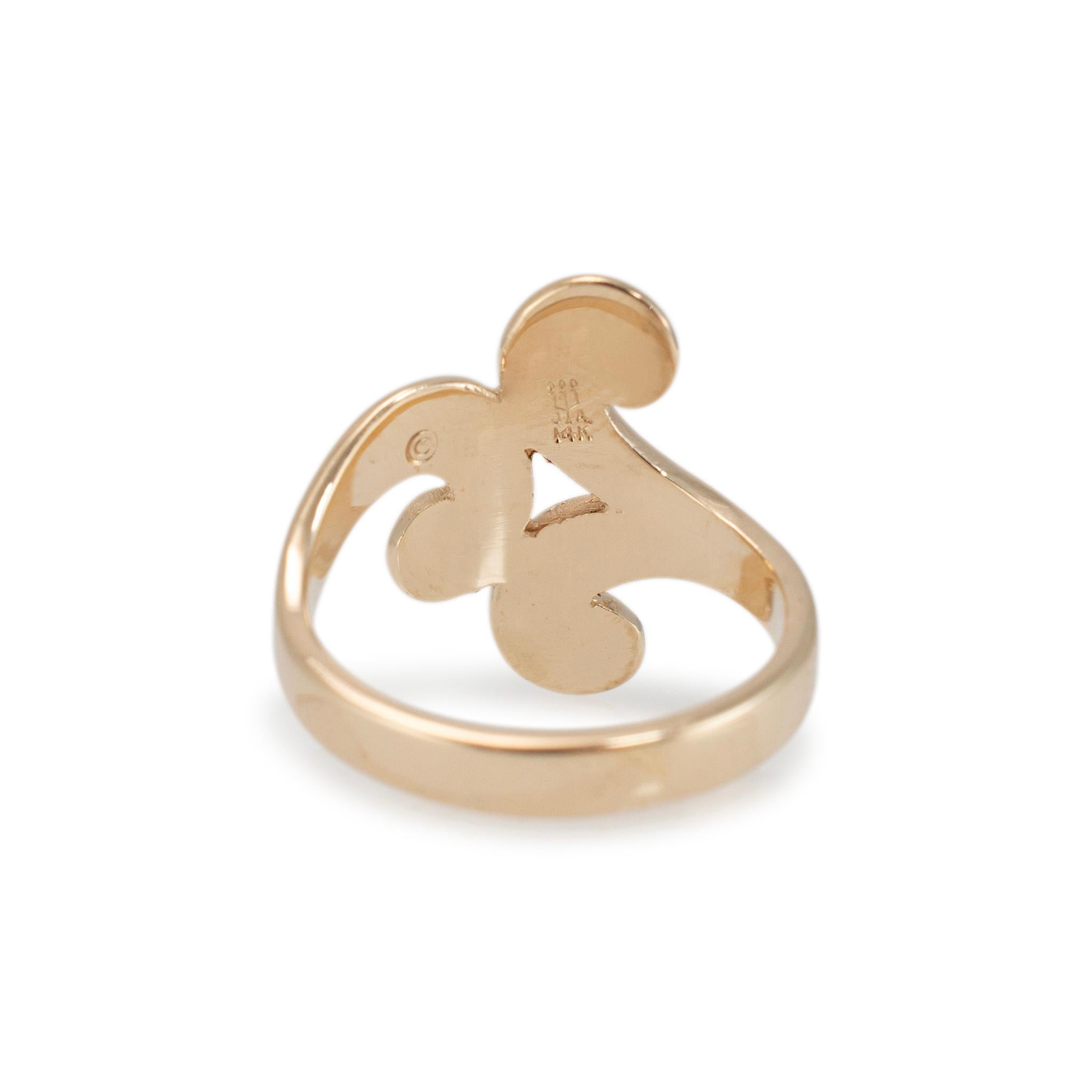 James Avery: 14 Karat Gelbgold Cocktail-Ring mit gedrehten Wirbelwellen und Wellen für Damen 1