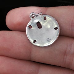 James Avery Retired Sterling Silver Sand Dollar Charm Pendant 925 Beach Sea