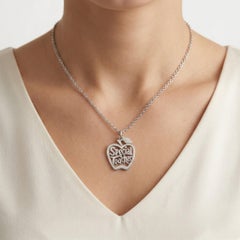 James Avery s925 Rolo Apple Pendant Necklace