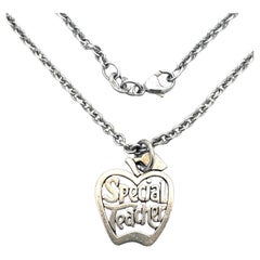 James Avery s925 Rolo Apple Pendant Necklace