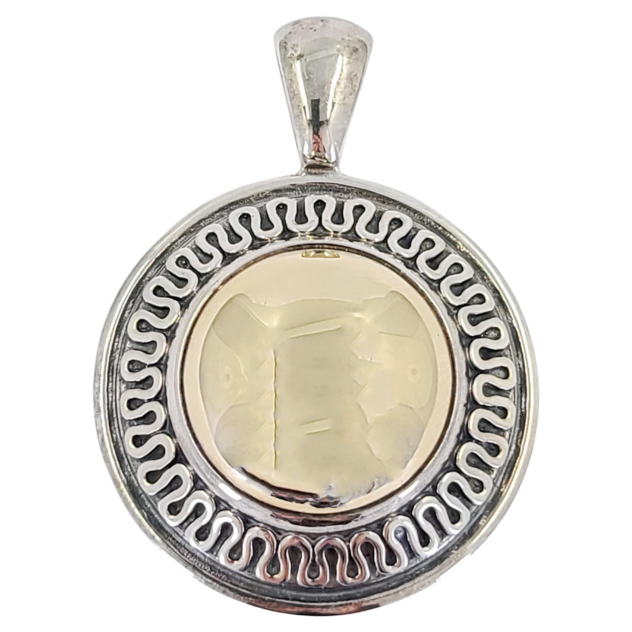 James Avery Silver & Gold Domed Pendant