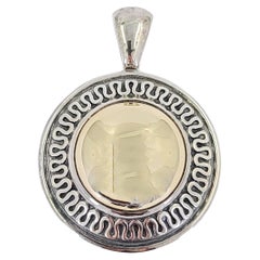 Vintage James Avery Silver & Gold Domed Pendant
