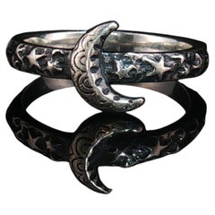 Anello "Starry Night Crescent Moon" di James Avery, argento sterling, misura 5,25, di seconda mano