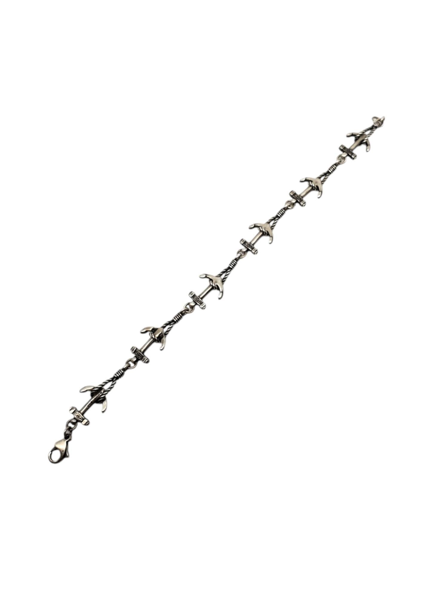 James Avery Sterling Silver Anchor Bracelet # 19657 For Sale 1