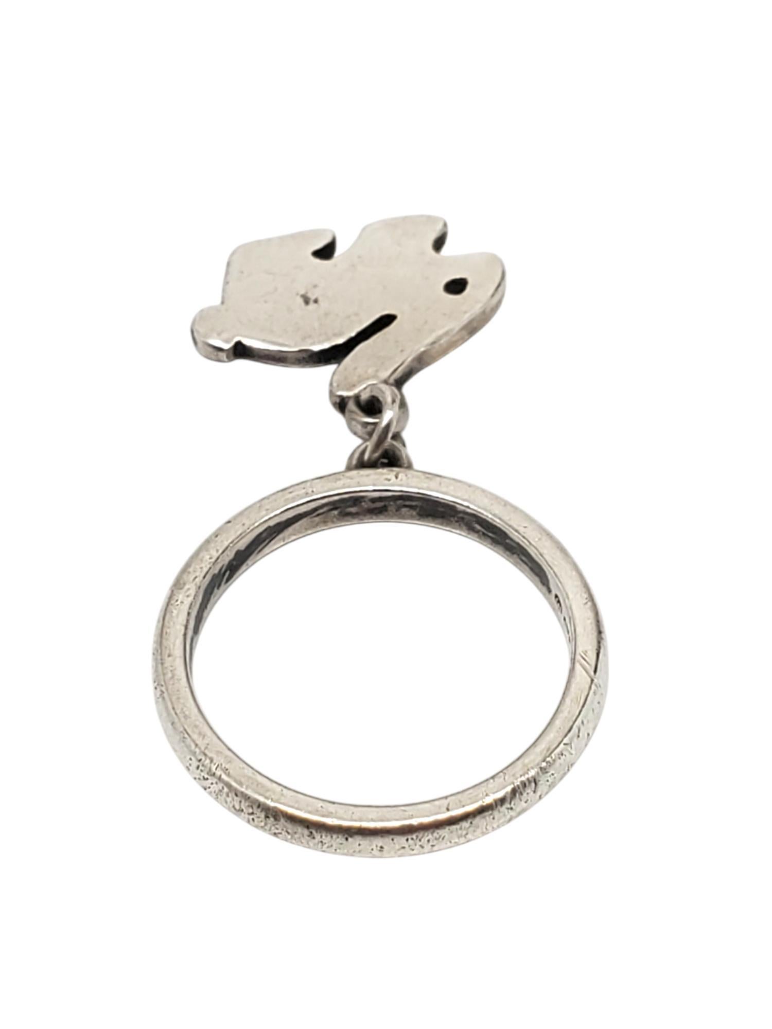 James Avery - Anello coniglietto penzolante in argento sterling misura 4 #20816 In condizioni buone in vendita a Washington Depot, CT