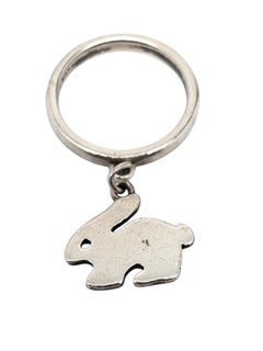 James Avery Sterling Silber Bunny Dangle Ring Größe 4 #20816