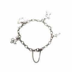 James Avery Sterling Silver Charm Bracelet with 4 Charms