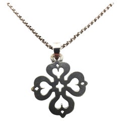 James Avery Sterling Silver Clover Pendant Necklace #24414