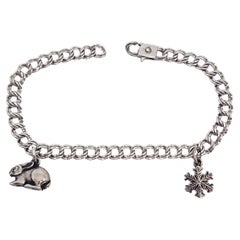 James Avery Sterling Silver Cottontail Rabbit And Snowflake Charm Bracelet 16057