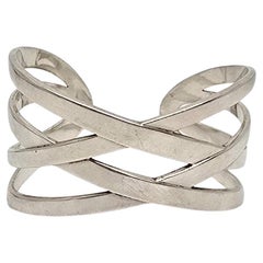 James Avery Sterling Silver Double X Crossover Infinity Cuff Bracelet #20911