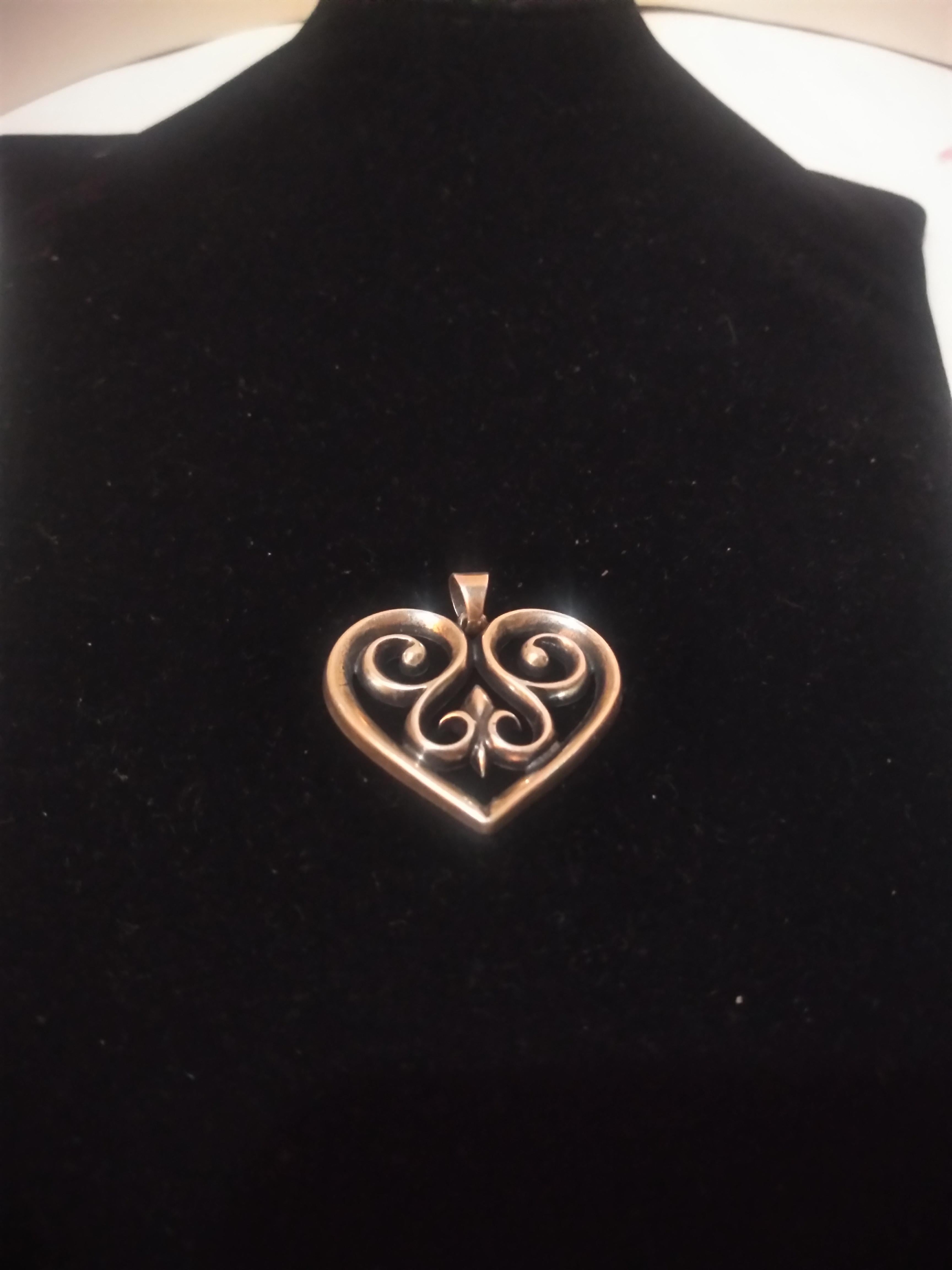 James Avery Sterling Silver Filligree Heart Pendant 1