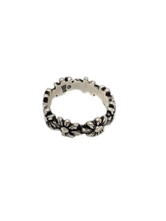 James Avery Sterling Silver Flower Band Ring Size 6.5 # 19658