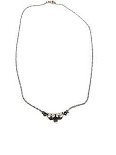 James Avery Sterling Silver Heart and Flower Link Necklace #23796