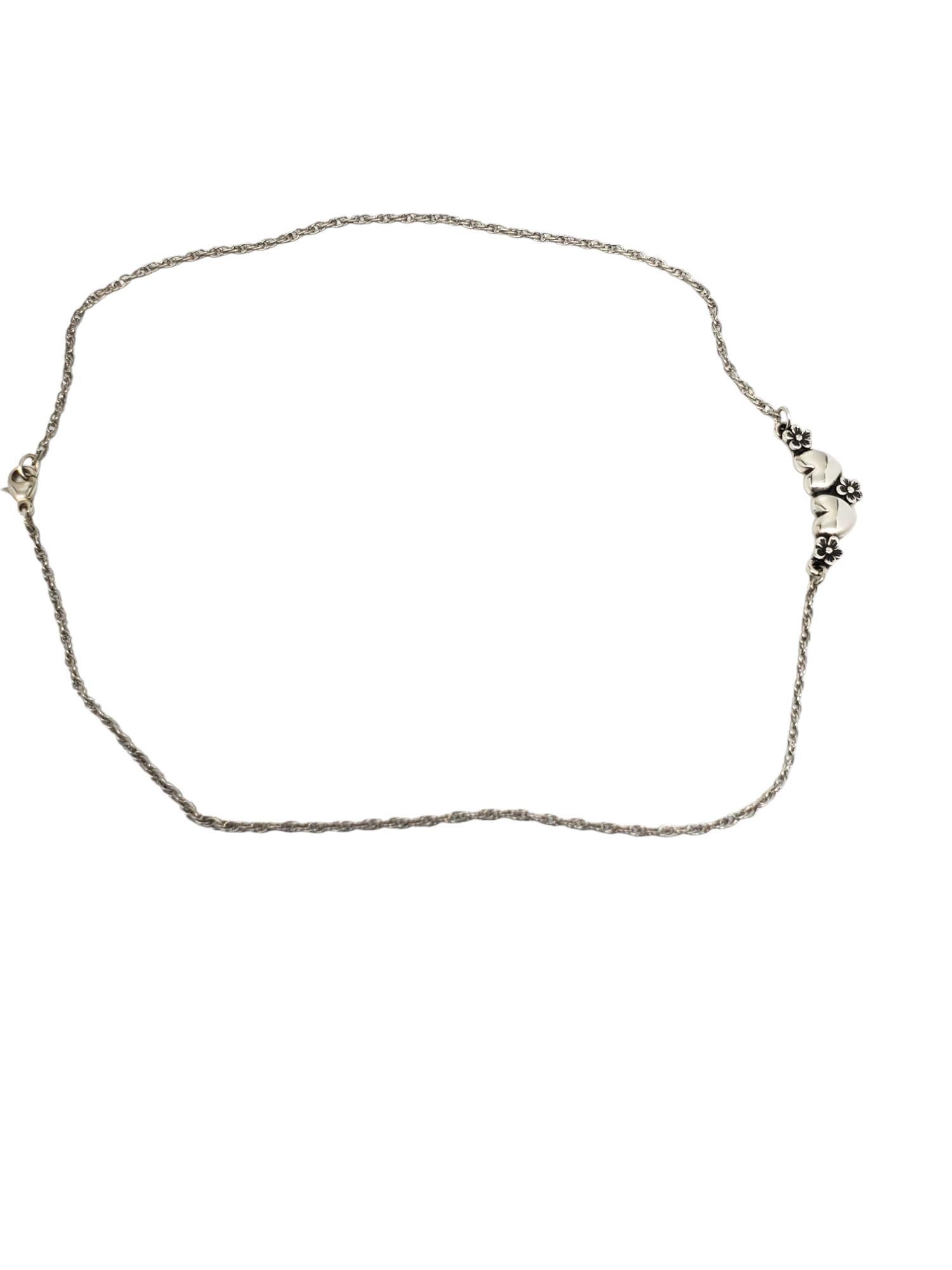 Donna James Avery - Collana con cuore e fiori in argento Sterling #23796 in vendita