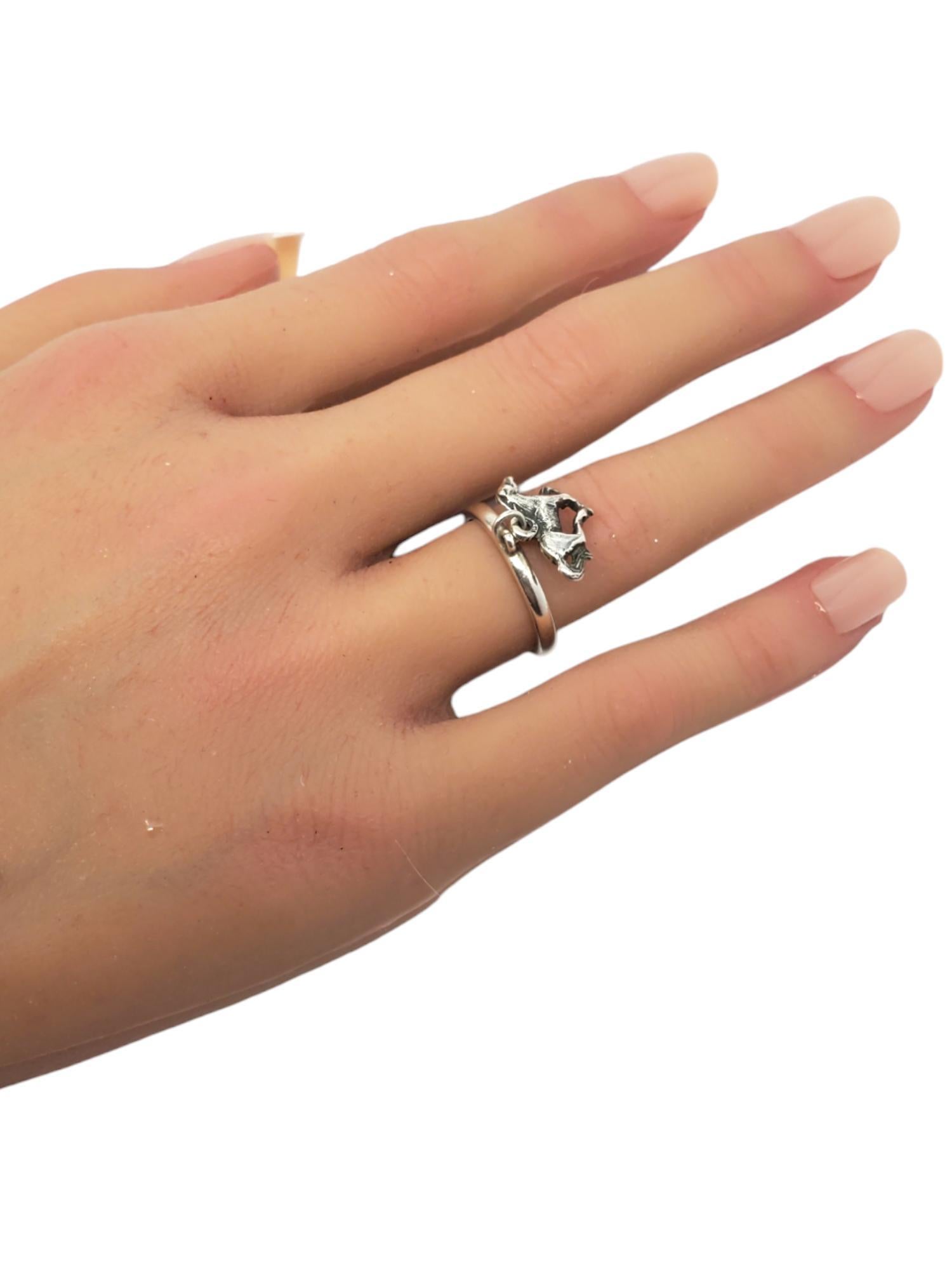 James Avery Sterling Silver Horse Dangle Ring Size 6 #20820 For Sale 3