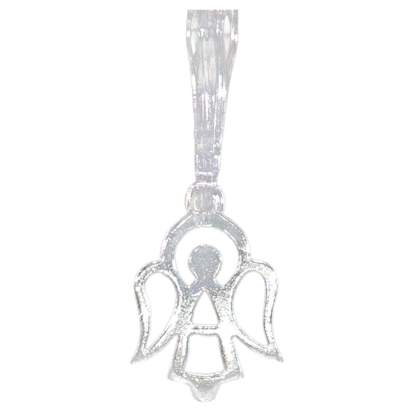 James Avery Sterling Silver Openwork Angel Charm Pendant Retired No Bail 20mm For Sale