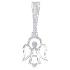 James Avery Sterling Silver Openwork Angel Charm Pendant Retired No Bail 20mm