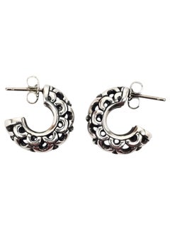 James Avery Sterling Silver Scroll Half Hoop Earrings #21492