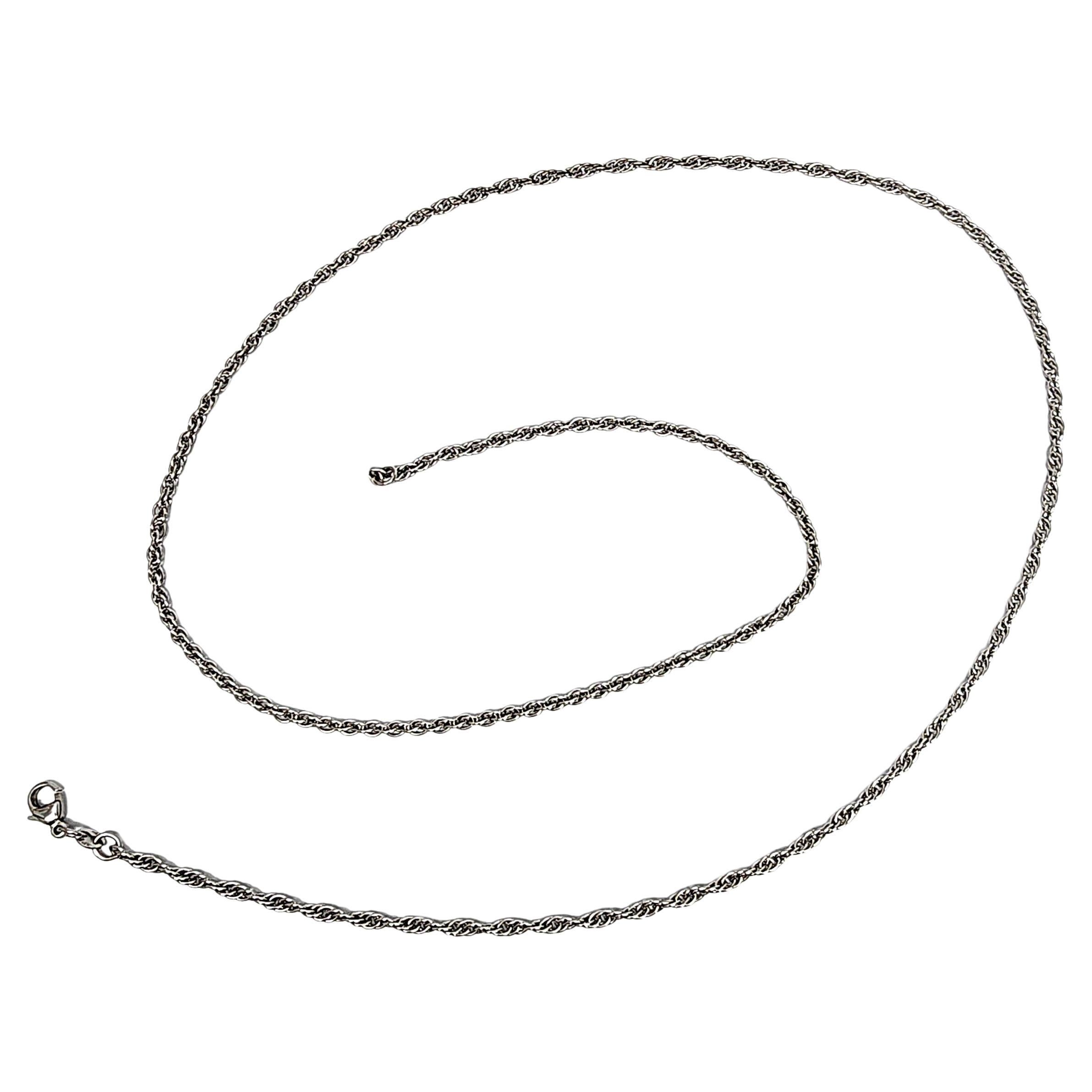 James Avery Sterling Silver Twist Chain Necklace #16610 For Sale