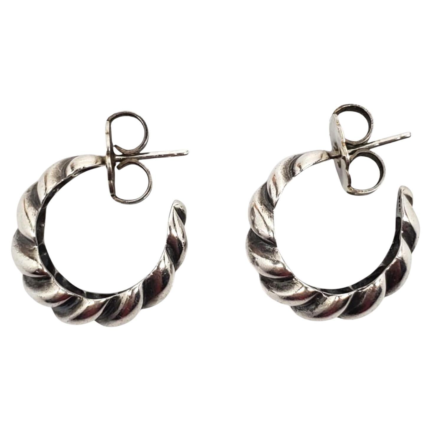 James Avery Sterling Silber verdrehte halbe Ohrringe #21501