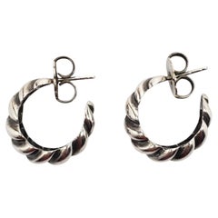 James Avery Sterling Silver Twisted Half Hoop Earrings #21501