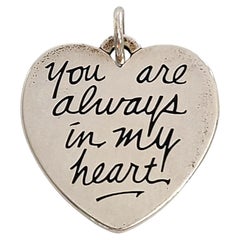 Vintage James Avery Sterling Silver "You Are Always in My Heart" Charm