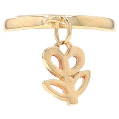 James Avery Tulpenanhänger-Ring - Gelbgold 14k Blume mit Charm
