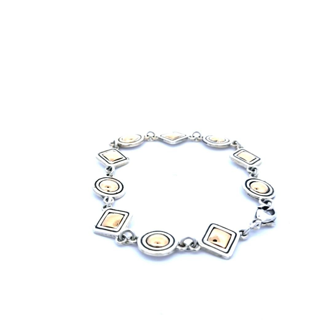 James Avery Yellow Gold Sterling Silver Bracelet For Sale 1
