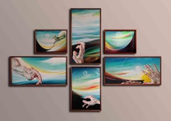 Retro Polyptych - Acrylic Painting by James B. Paget - 1975
