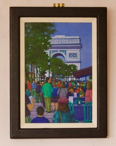 Arc de Triomphe Paris - Late 20th Century Impressionist Oil by James B. Woods