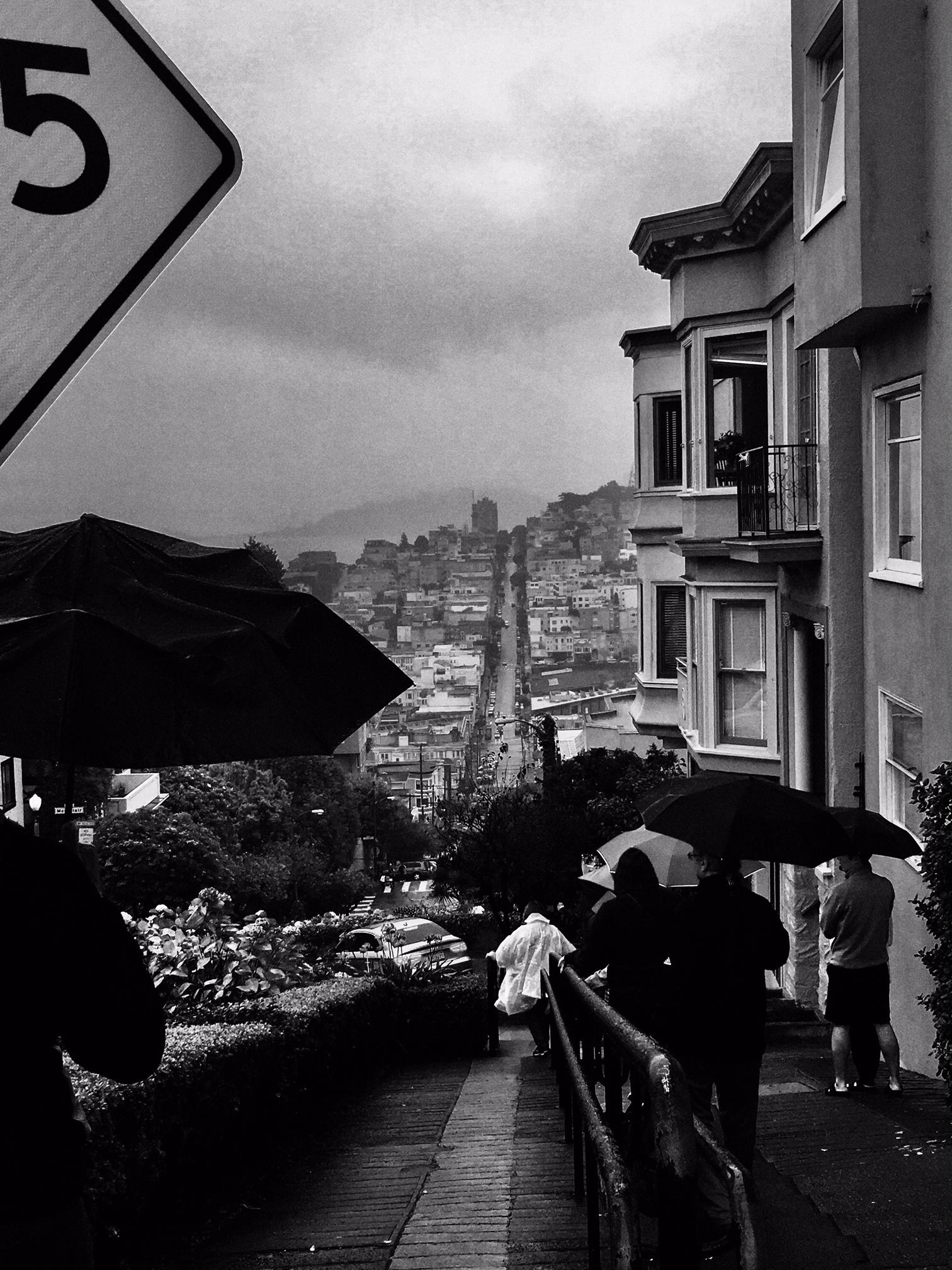 James Bacchi Landscape Photograph - "InTheSky  San Francisco #135 Lombard Street