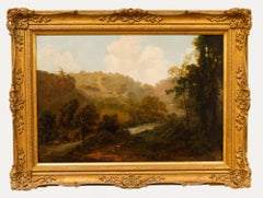 James Baker Pyne (1800-1870) - Mid 19th Century Oil, Cottage on the River Bend