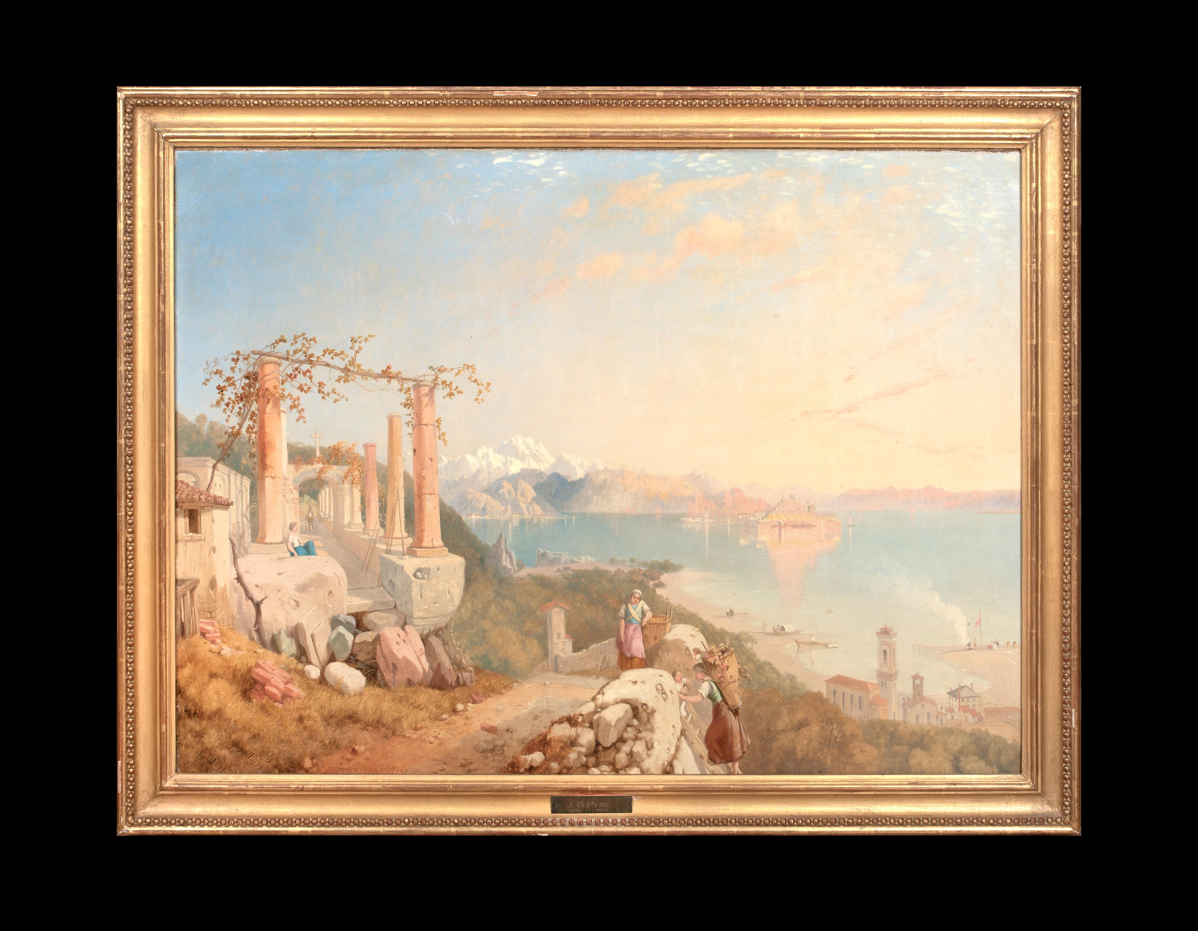 Las ruinas romanas, Lago Mayor, Italia, siglo XIX James Baker Pyne (1800-1870) en venta 1