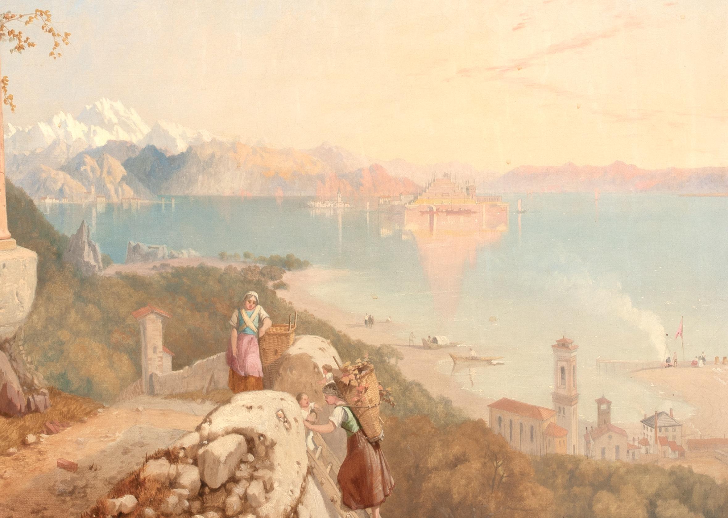 Las ruinas romanas, Lago Mayor, Italia, siglo XIX James Baker Pyne (1800-1870) en venta 6