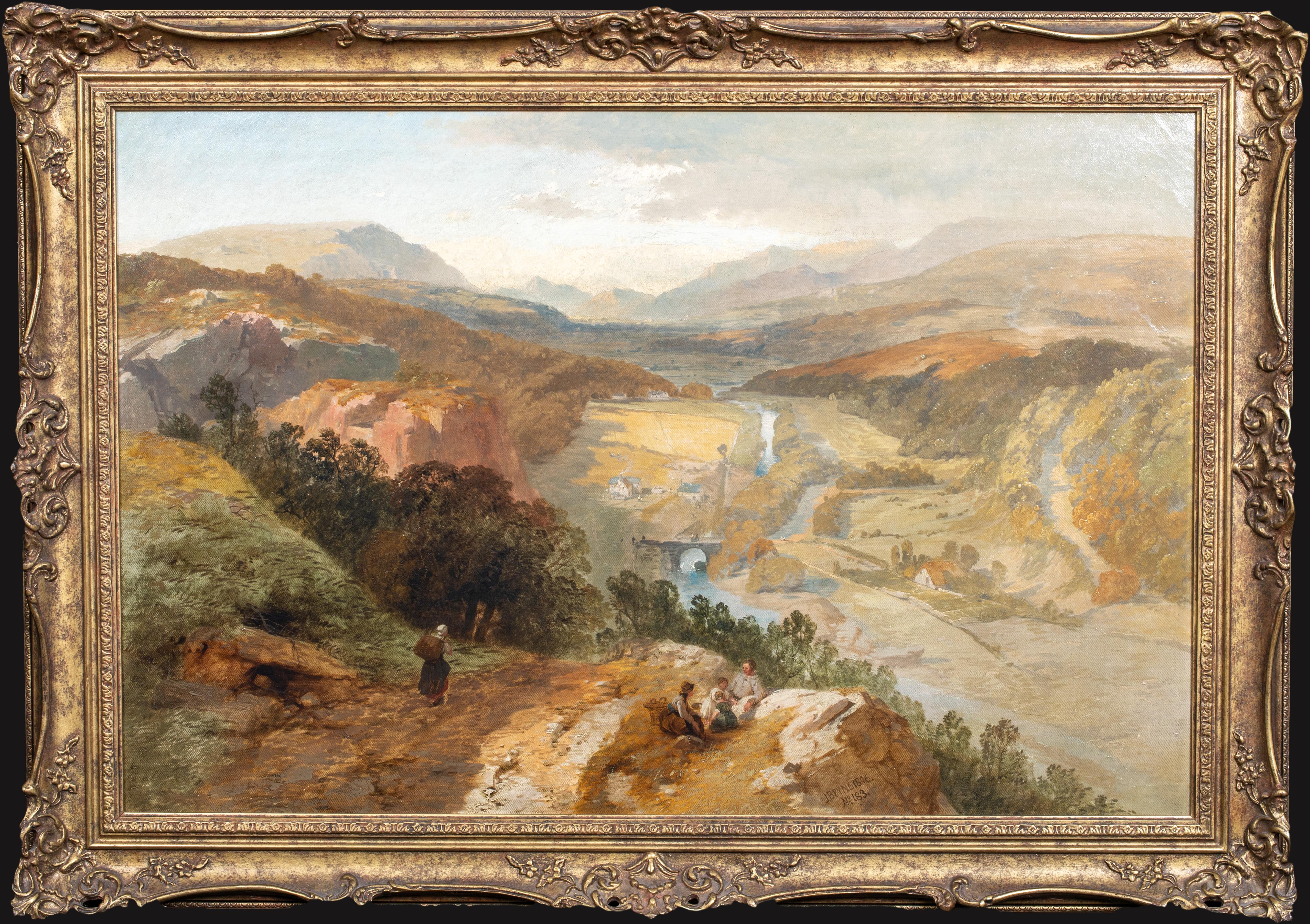 Landscape Painting James Baker Pyne - The Vale Of Neath, 19e siècle