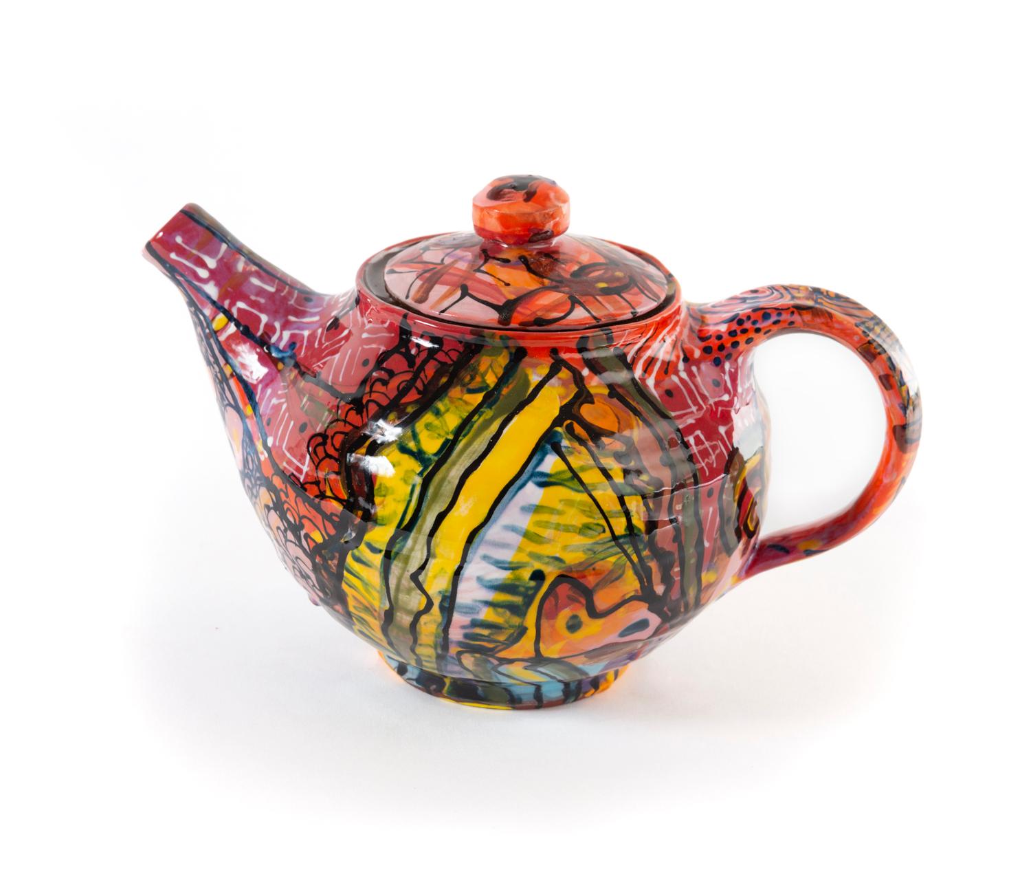 Roberto Lugo
James Baldwin teapot, 2020
Glazed stoneware
Measures: 5.5. x 8.75 x 6 in.