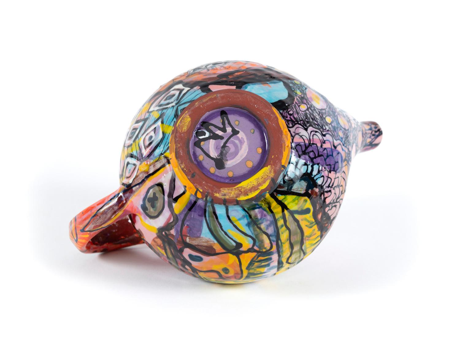 Contemporary James Baldwin Teapot in Glazed Stoneware by Roberto Lugo