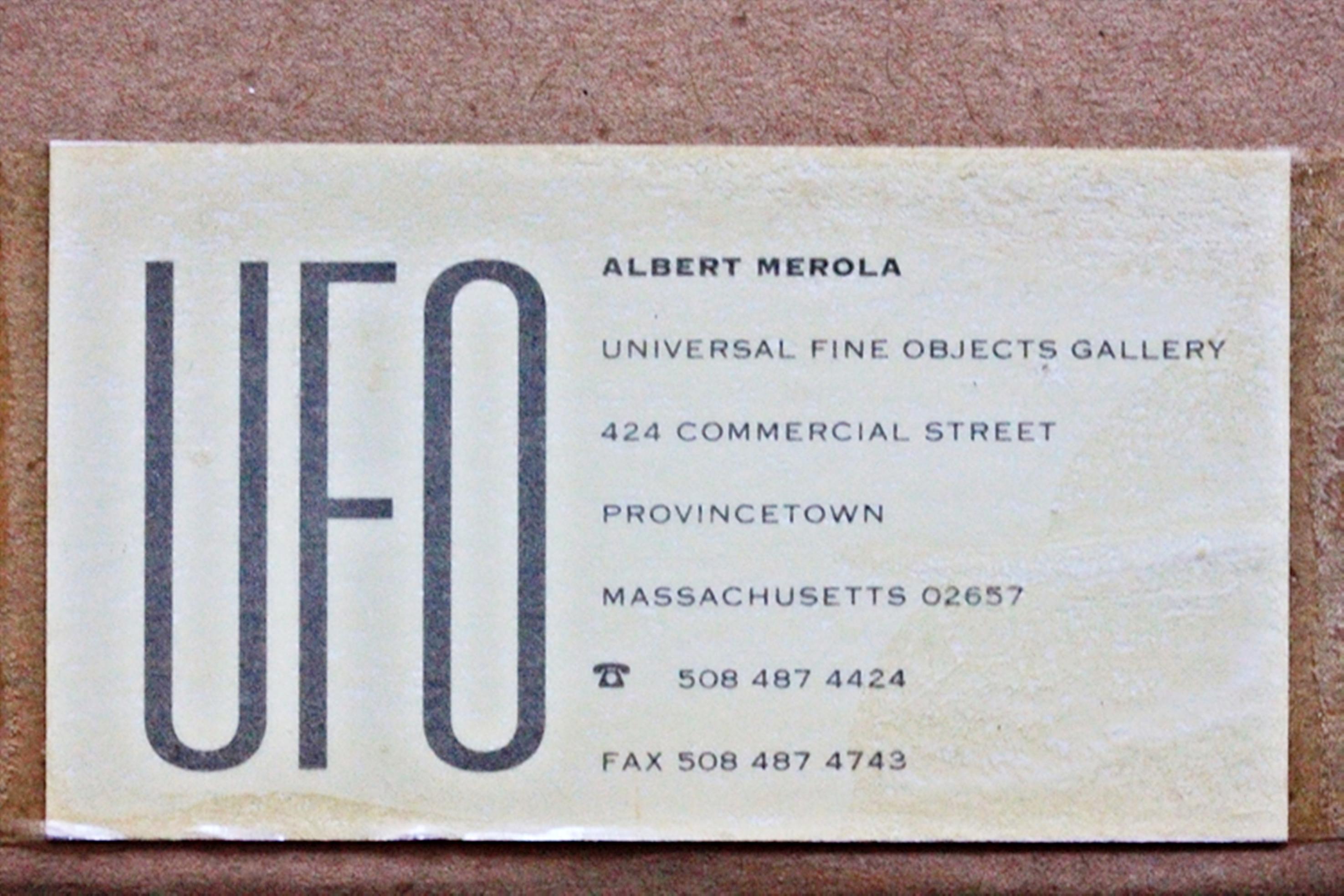 James Balla
Untitled gouache painting, 1992
Mixed Media Oil on Linen 
Signed and dated on the front of the work; the verso of the frame bears the UFO (Albert Merola) gallery label.
Frame included:
held in original vintage frame
Measurements:
Overall