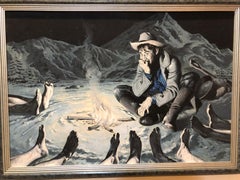 James Elliott Bama Oil on Board "And Then There Was One"